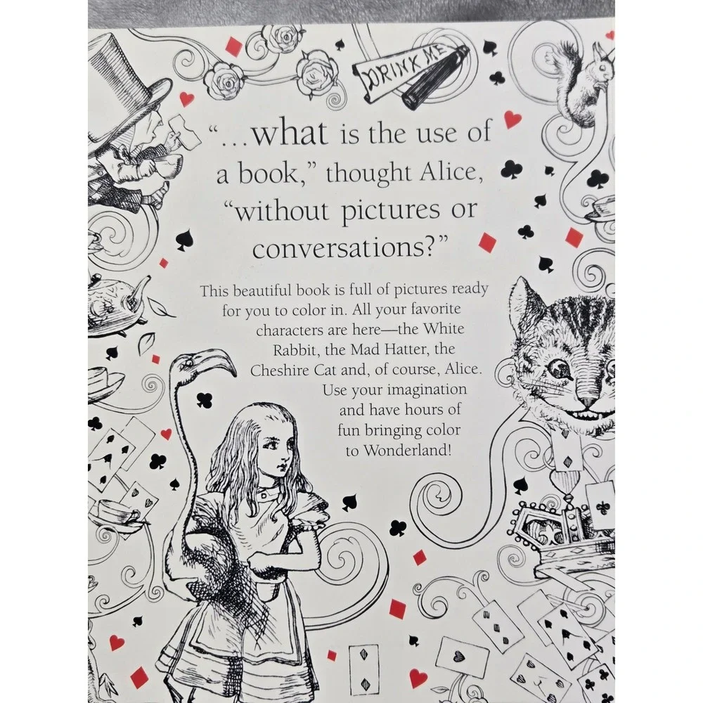 Alice's Adventures in Wonderland Coloring Book John Tenniel Silver Dolphin 2016